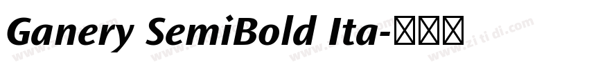 Ganery SemiBold Ita字体转换